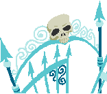 Gate with skull