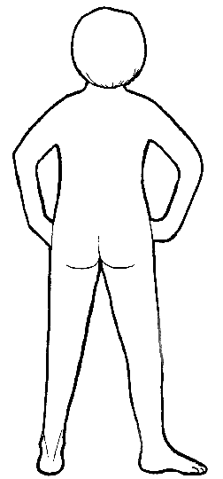 Boy standard figure, back