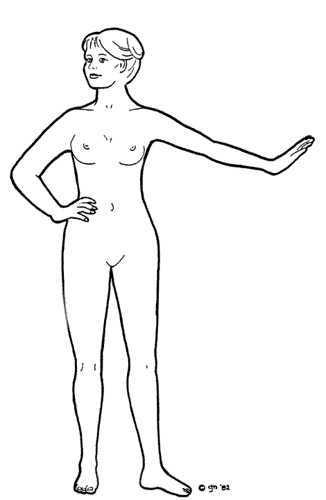 Woman standard figure, front