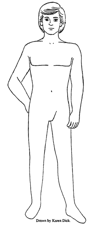 Male standard figure, front