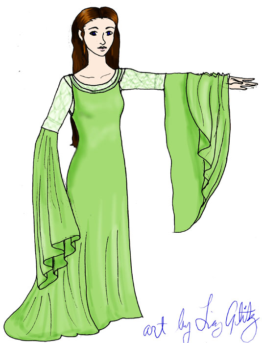 Arwen's Green Coronation Gown