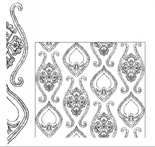 A fairly detailed drawing of the lace pattern by Alraune