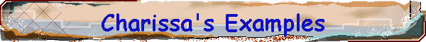 Charissa's Examples