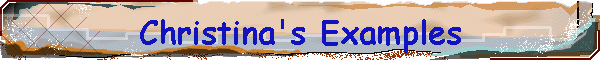 Christina's Examples